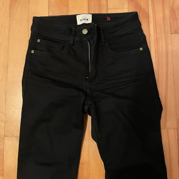Sezane denim perfect slim black skinny jeans size 24 - Picture 3 of 8